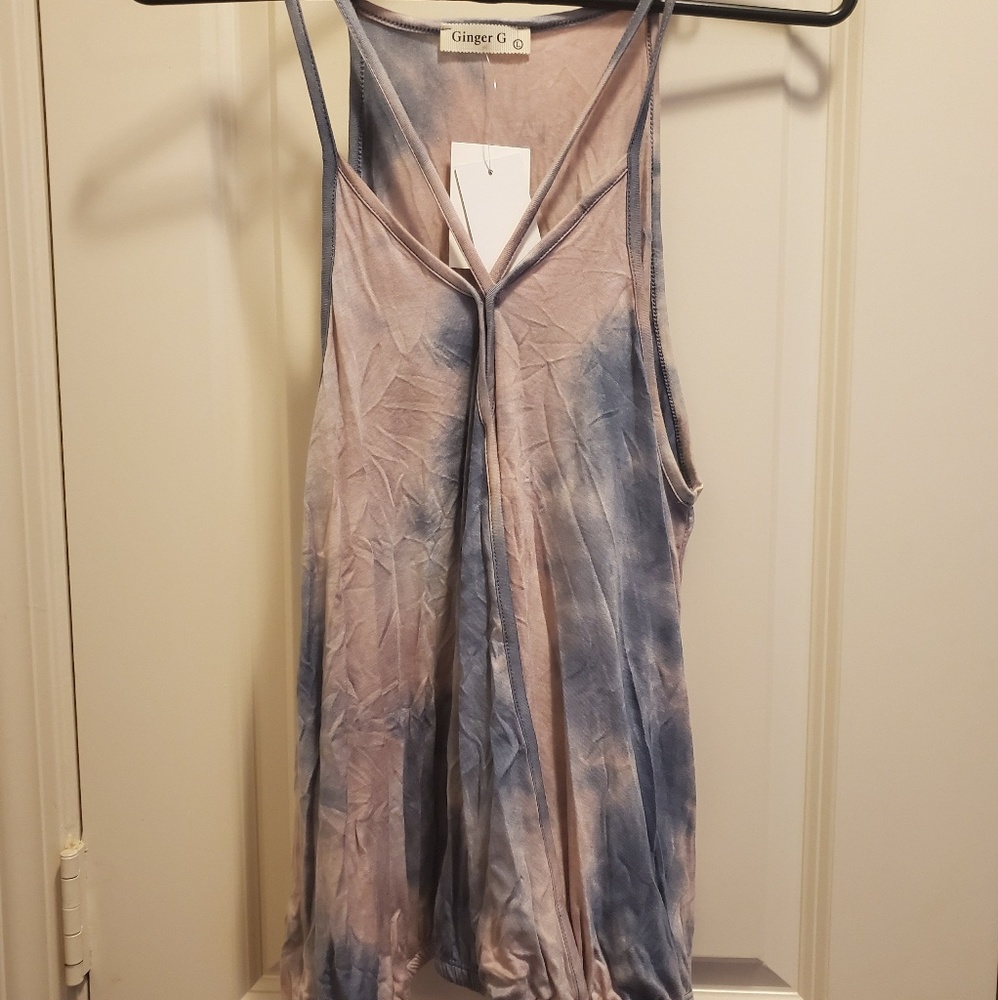 Blue & Pink Tie Dye Blouse